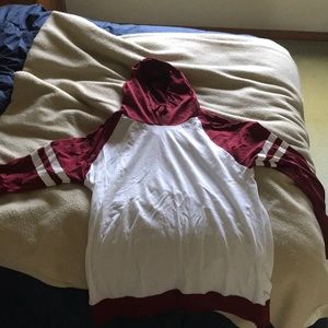 Long sleeve with hood—On Fire brand